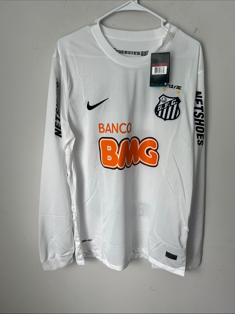 Nike drifit banco bmg long sleeve Neymar Jr soccer jersey shirt # 11, sz xxl ✔️